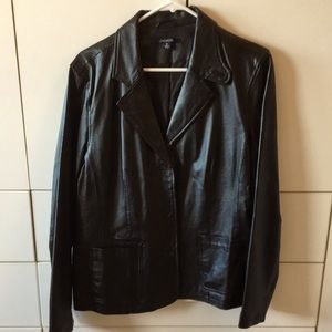 Like New Leather Blazer. Perfect basic for your closet!!
